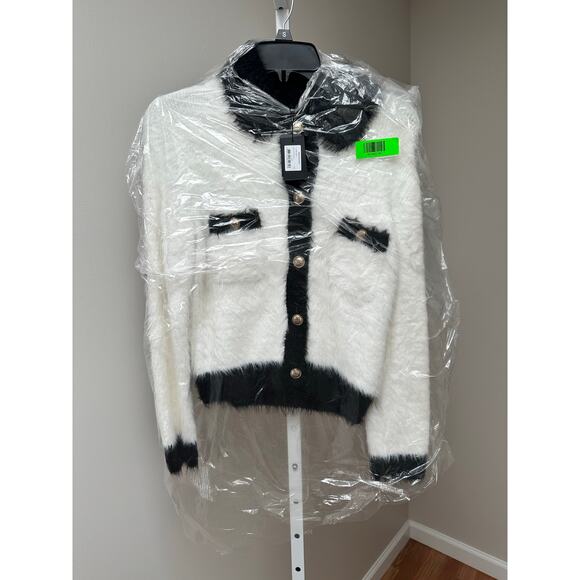 NEW NWT MAJE Muffy Cropped Cardigan size Medium - Picture 4 of 7